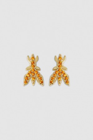 Patrizia Pepe Brass Earrings Oranžové | 934-AOKHCF