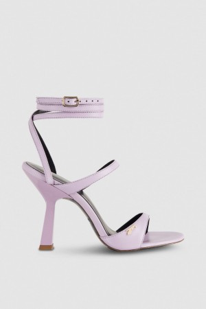 Patrizia Pepe Heeled Sandal With Green Leather Sole Nachový | 849-QLGKFC