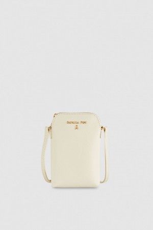 Patrizia Pepe Phone Holder With Shoulder Strap Béžové | 205-FRGPIQ