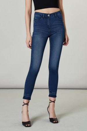 Patrizia Pepe Skinny Jeans Regular Waist Modre | 645-TYJCPH